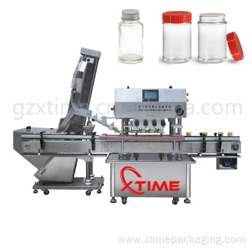 Automatic straight plastic cork bottle capping machine